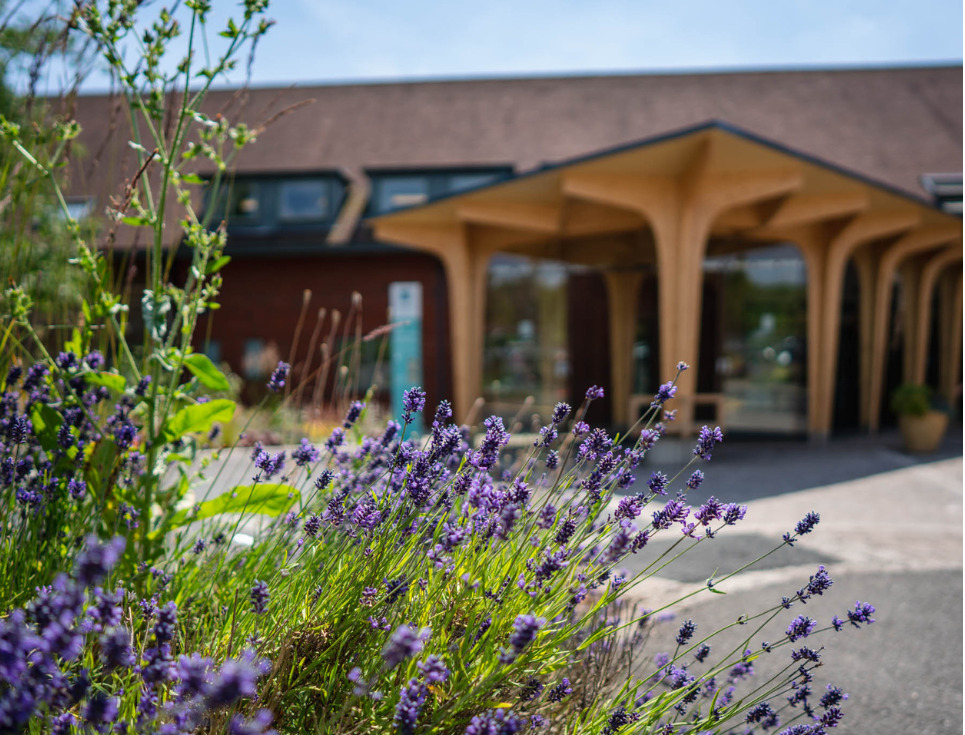 The front entrance to St Richard's Hospice.